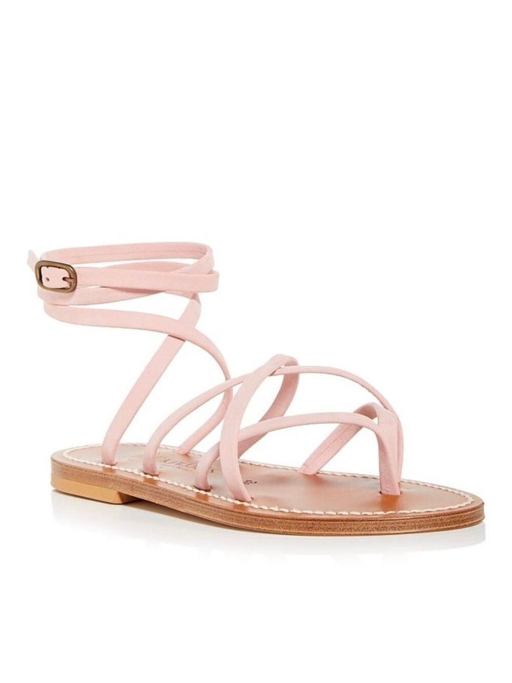 K. Jacques St. Tropez Zenobie Leather Hand Made Ankle Wrap Sandals - NWT